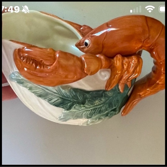 Fitz and Floyd Ceramic Lobster Pitcher Set. Set of 2 - Picture 5 of 5